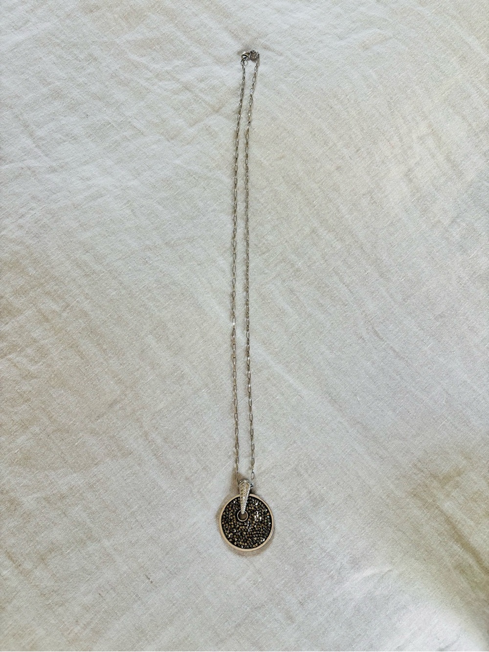 Touchstone Swarovski Pendant Necklace 24” silver chain - Women Jewelry - Picture 5 of 7